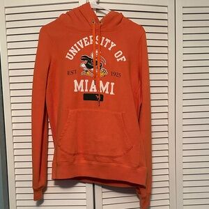 Victoria's Secret Pink Orange Miami Hurricanes Hoodie